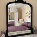 İNCİ MAKYAJ AYNASI - 110×90 cm | Zarif Oymalı Dekoratif Makyaj Aynası